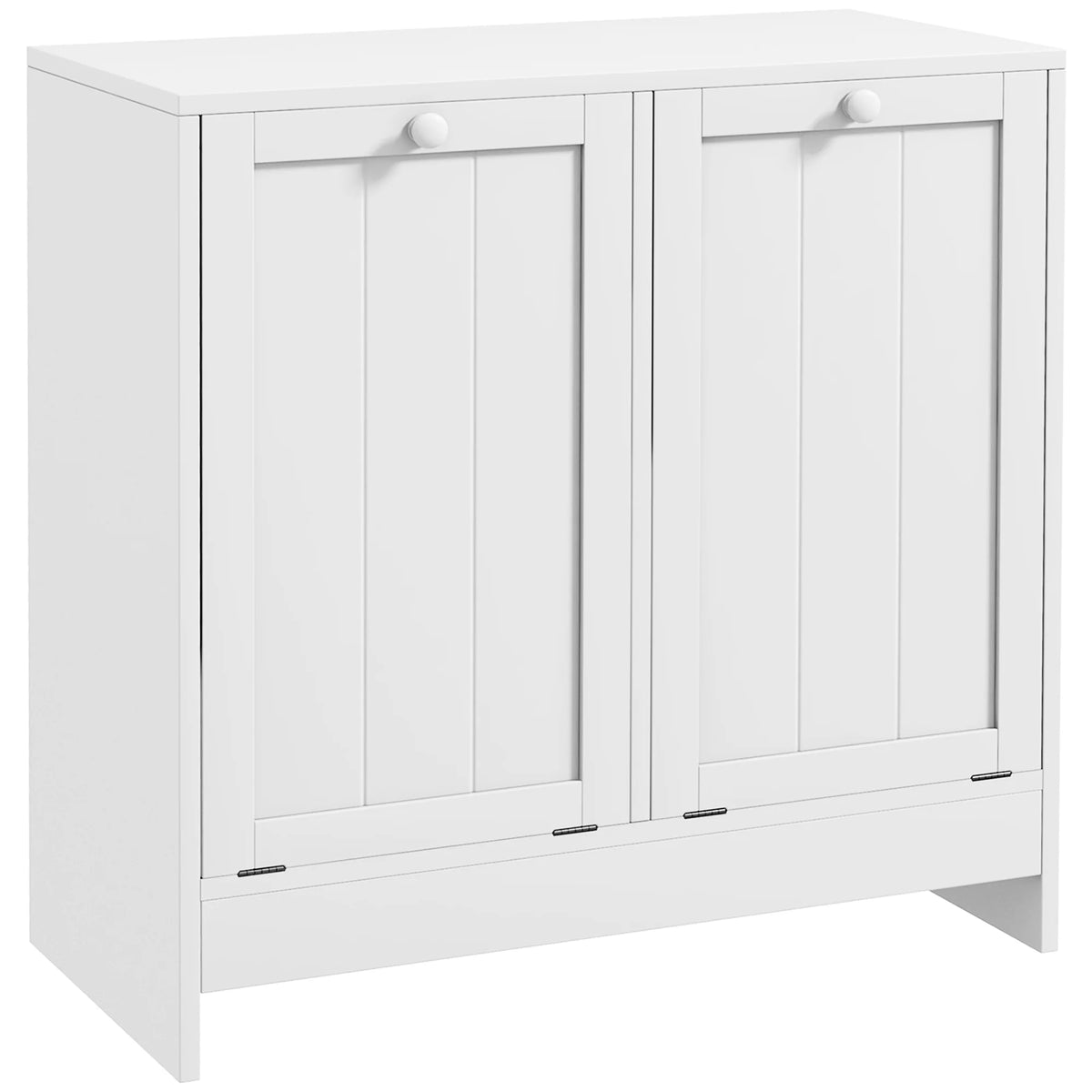 White Tilt-out Laundry Cabinet with 2 Hamper Compartments Z219175