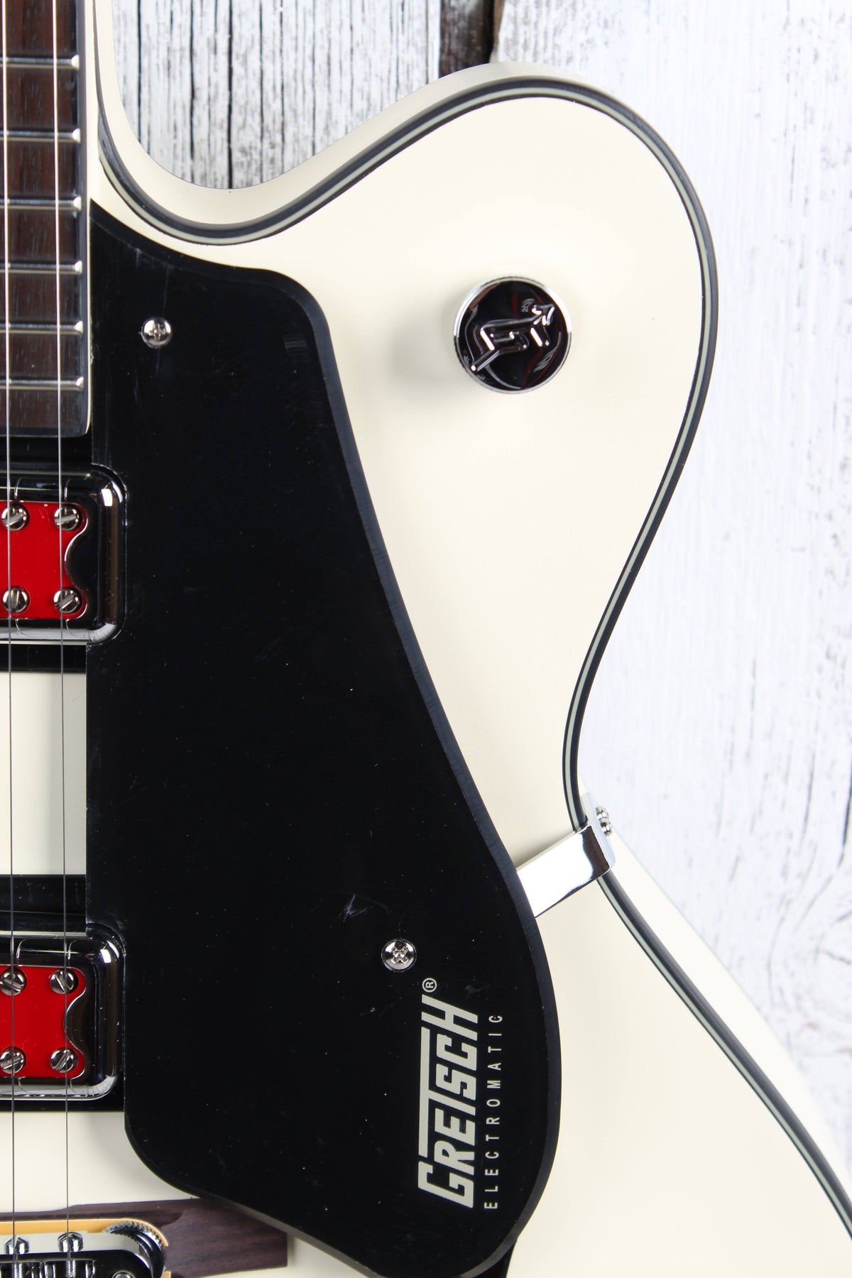 Matte Vintage White Hollow Body Electric Guitar U4432
