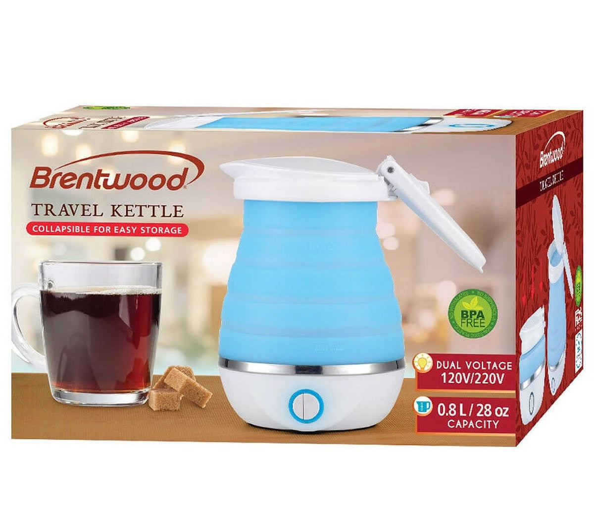 Collapsible Portable Tea Kettle Blue U4058