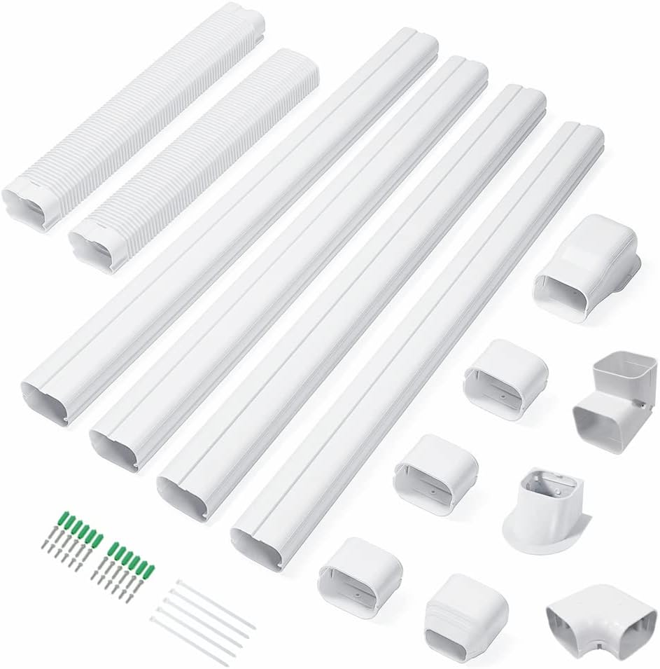 3'' 17 Ft PVC Decorative Pipe Line Cover Kit, Pack of 2 F995