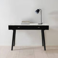 Black Marble White Writing Desk R7869