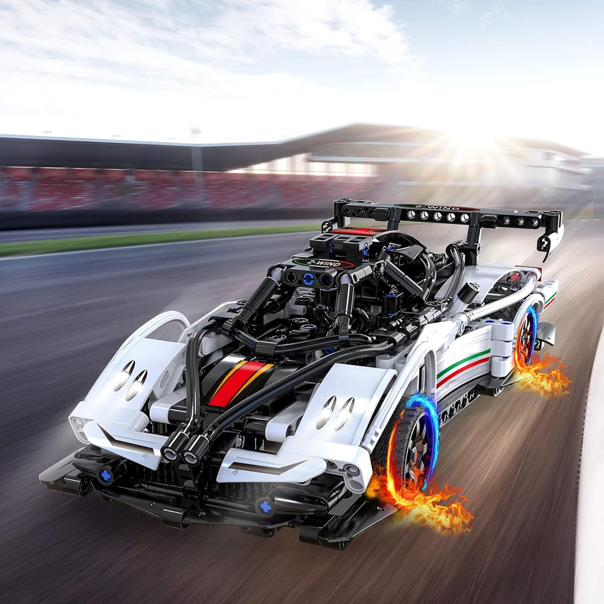 Rechargeable RC & APP Controlled Model Car Building Kit U21412