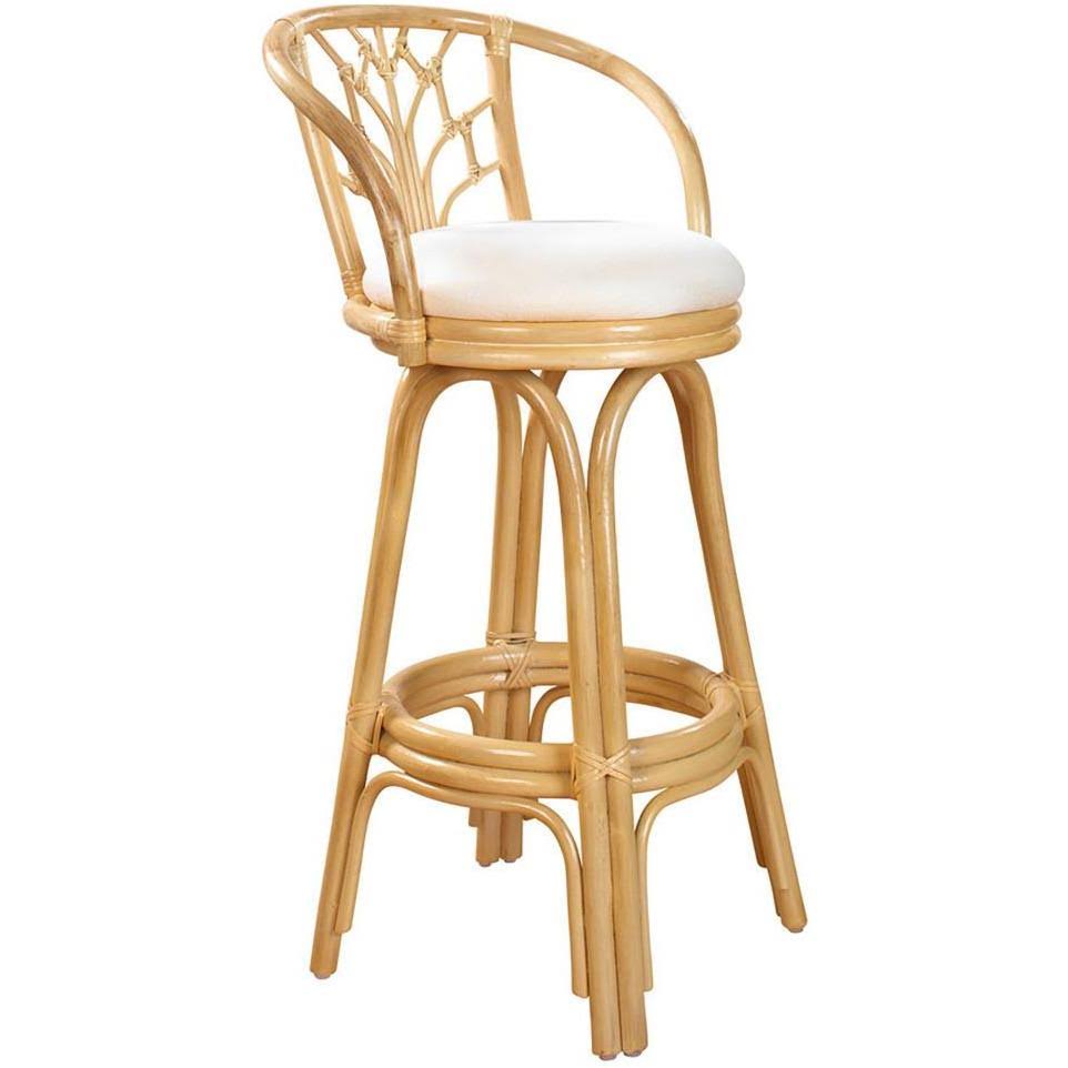Swivel Rattan Counterstool in Natural Finish N9654