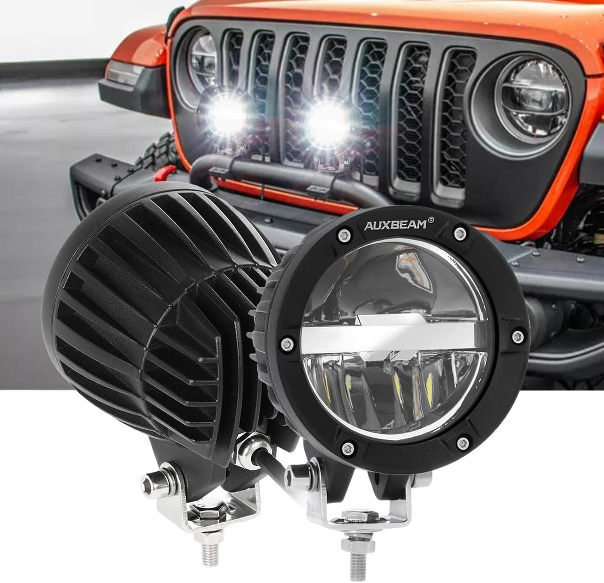 4 Inch Round LED Light Pods with Hi/Lo/Combo Beam 72W 7200LM L3180