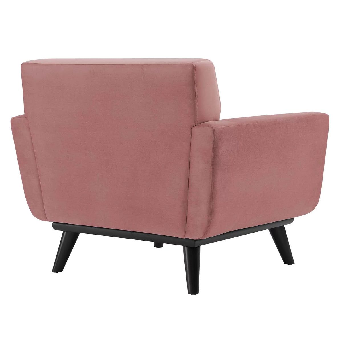 Dusty Rose Channel Tufted Performance Velvet Armchair Z71600