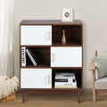 Walnut Storage Cabinet with Doors and Open Shelves N266164