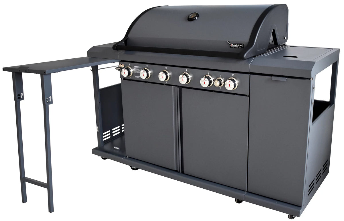 6 Burner Propane Gas Grill and Kitchen Island Z813133