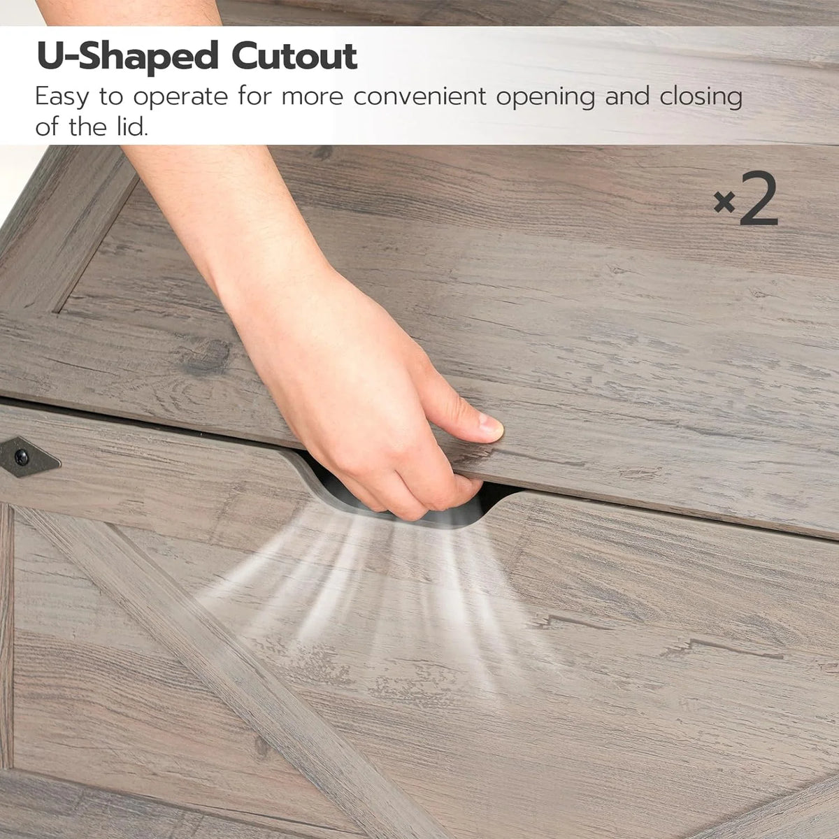 Wooden Storage Chest with Flip Top J4521