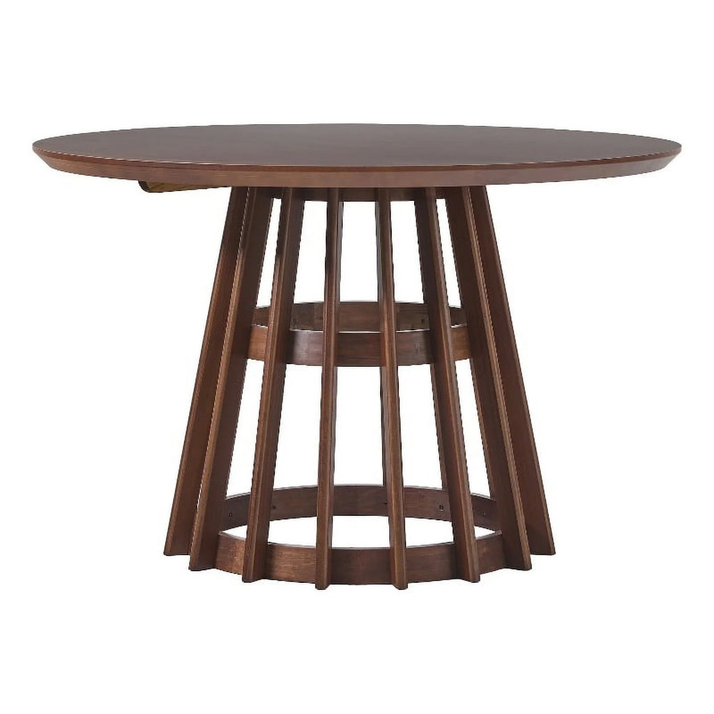 48" Mid-Century Round Wood Pedestal Dining Table H9676