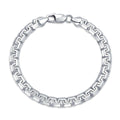 Sterling Silver Square Link Chain Bracelet D3252