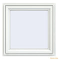 White Vinyl Casement Window with Screen L5562