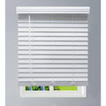 White Cordless Faux Wood Blind J61998