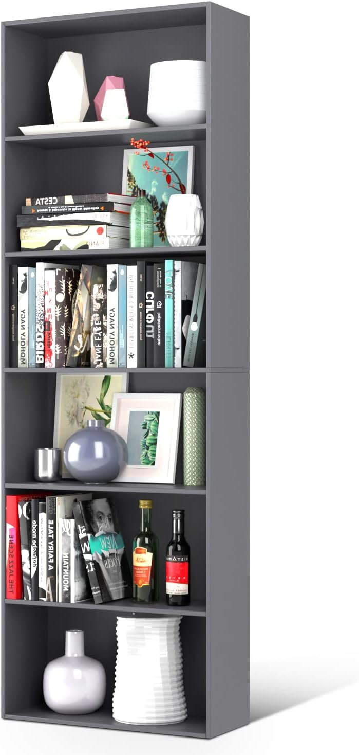 6 Tier Wood-Look Bookshelf R5267