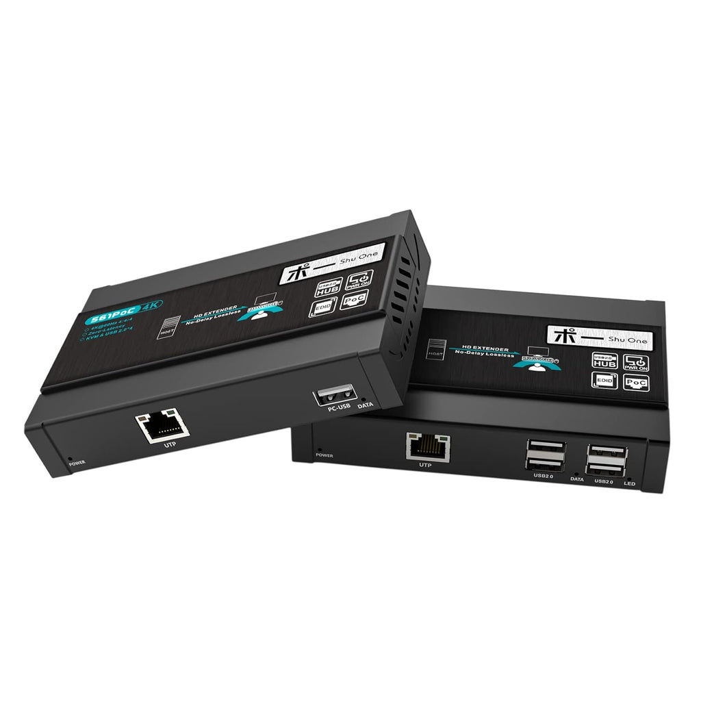 4K@60Hz HDMI KVM USB Extender, 60M via Cat5e/6, 4 Ports USB 2.0, HDMI 2.0 J239515