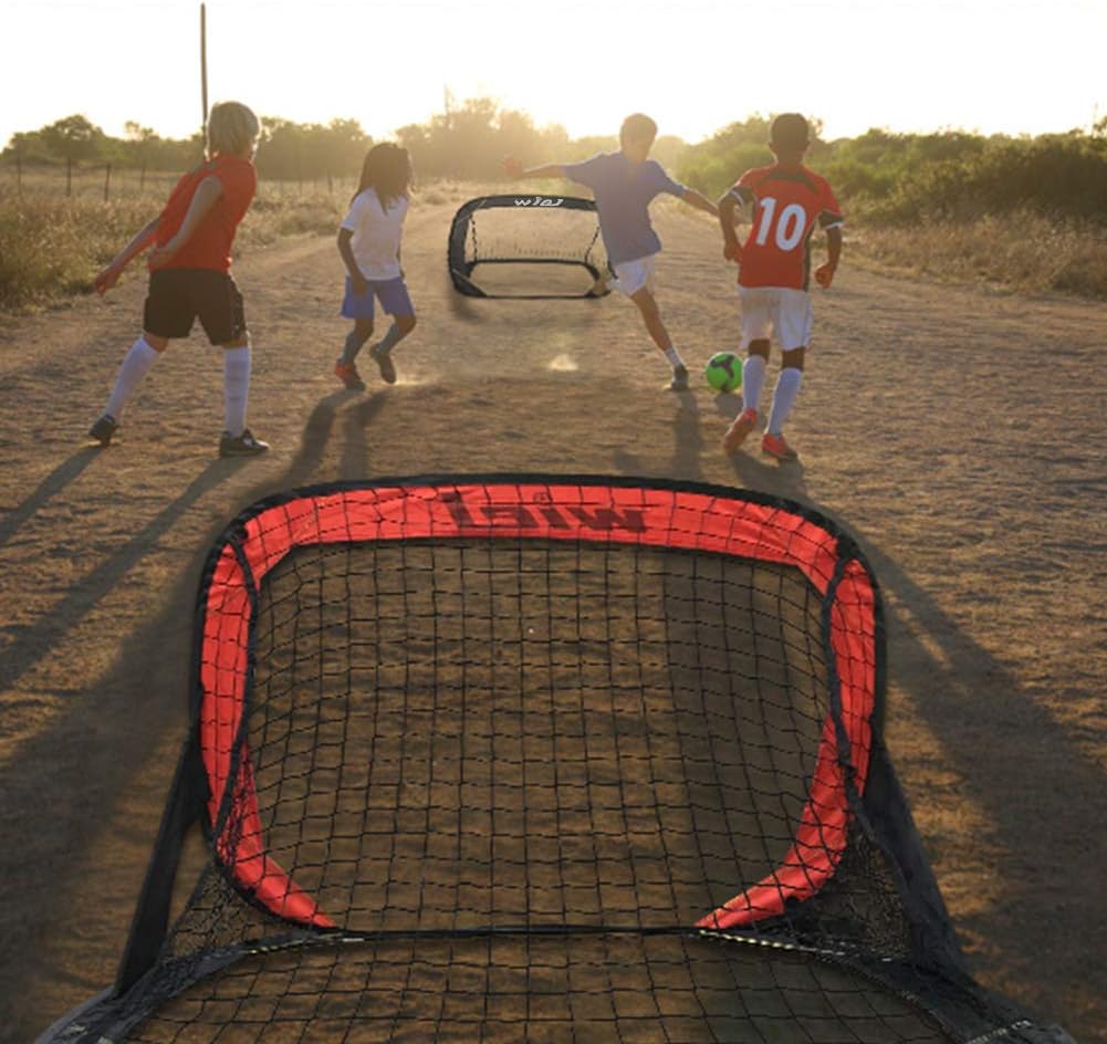 Red/Black Pop Up Soccer Goal Set with Carry Bag Y887