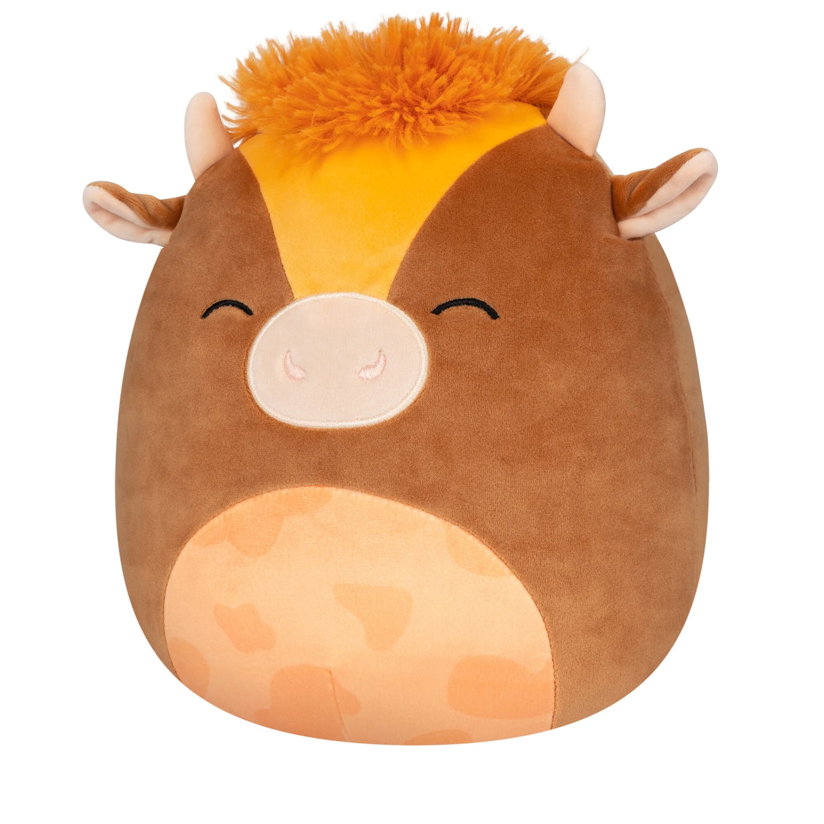 10 inch Dark Brown Spotted Cow Ultra Soft Stuffed Plush Toy R760