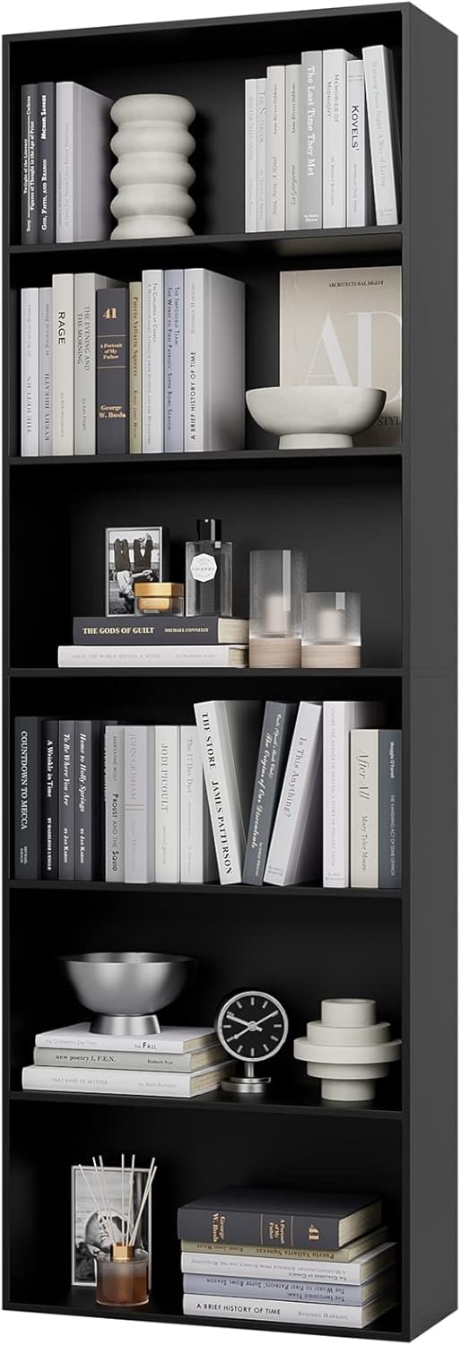 6 Tier Wood-Look Bookshelf R5267