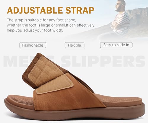 Mens Open Toe Athletic Sport Slides with Arch Support I34575