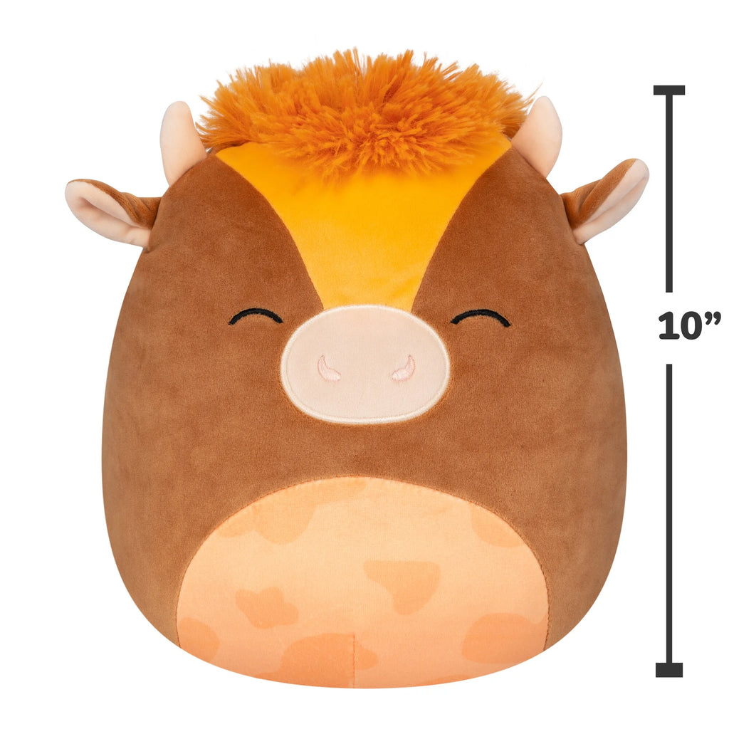 10 inch Dark Brown Spotted Cow Ultra Soft Stuffed Plush Toy R760