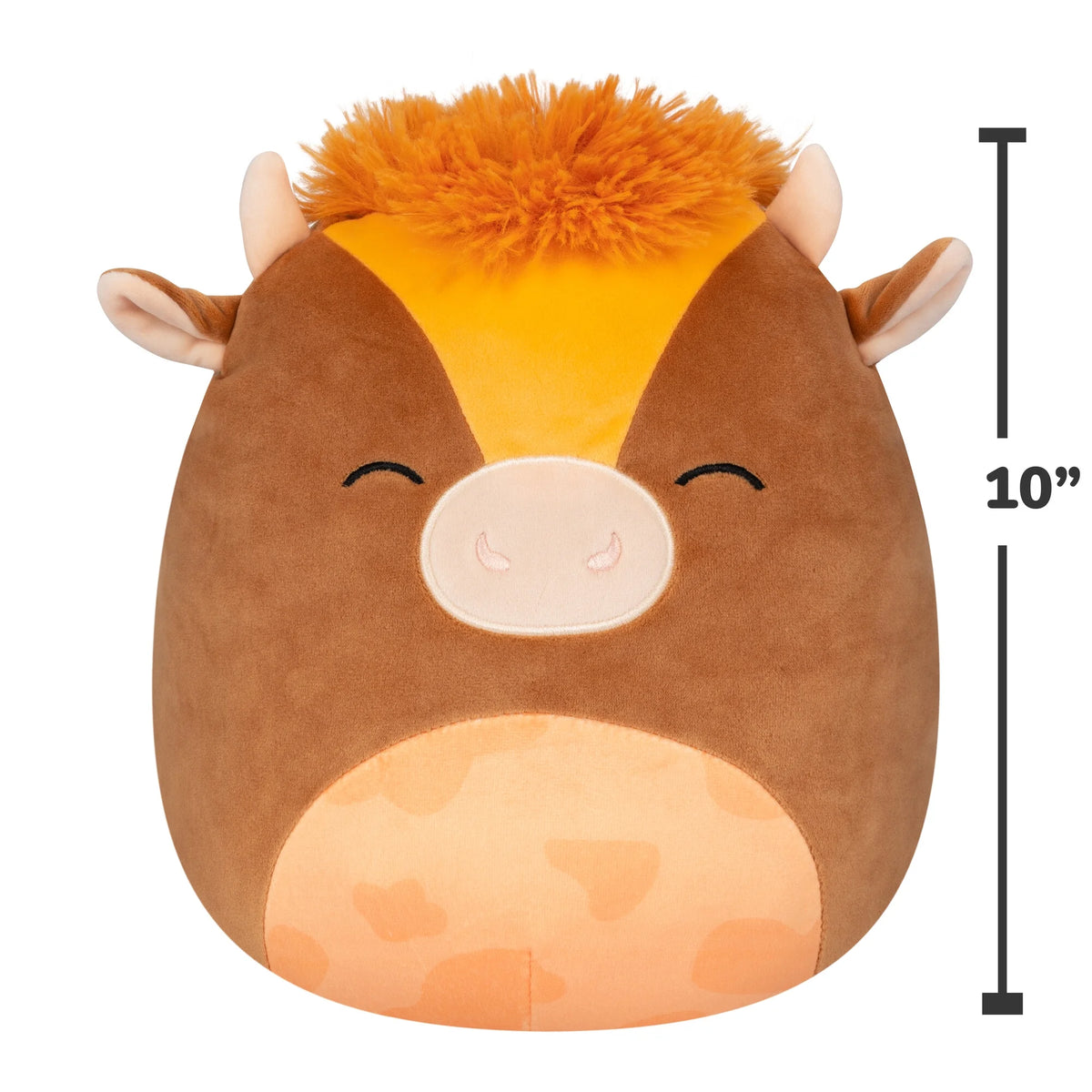10 inch Dark Brown Spotted Cow Ultra Soft Stuffed Plush Toy R760
