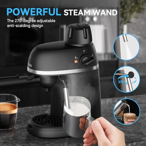 Black 3.5 Bar Espresso & Cappuccino Machine with Steam Wand H683