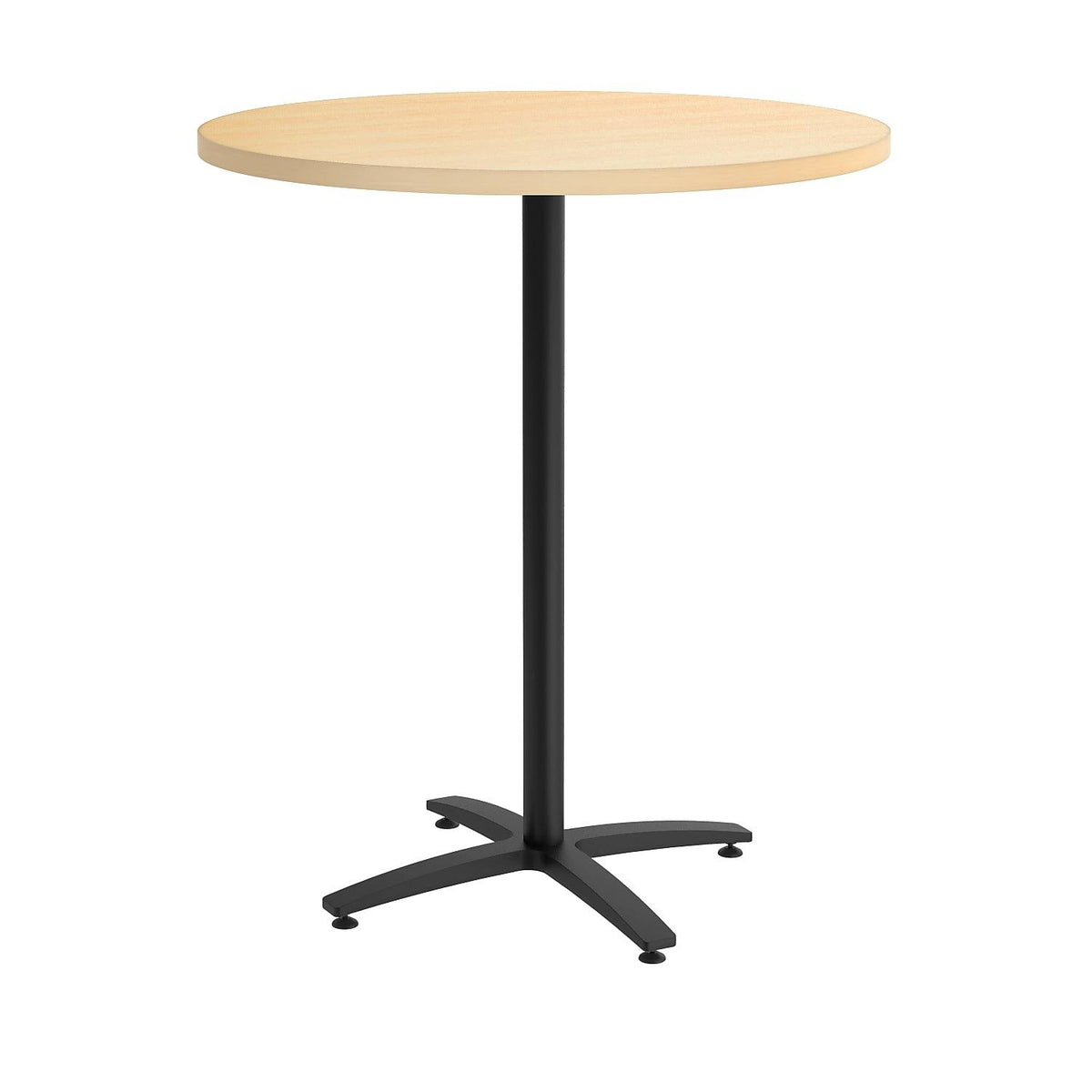 36x22 Round Natural Maple Laminate Bistro Height Black Base Table Z2179
