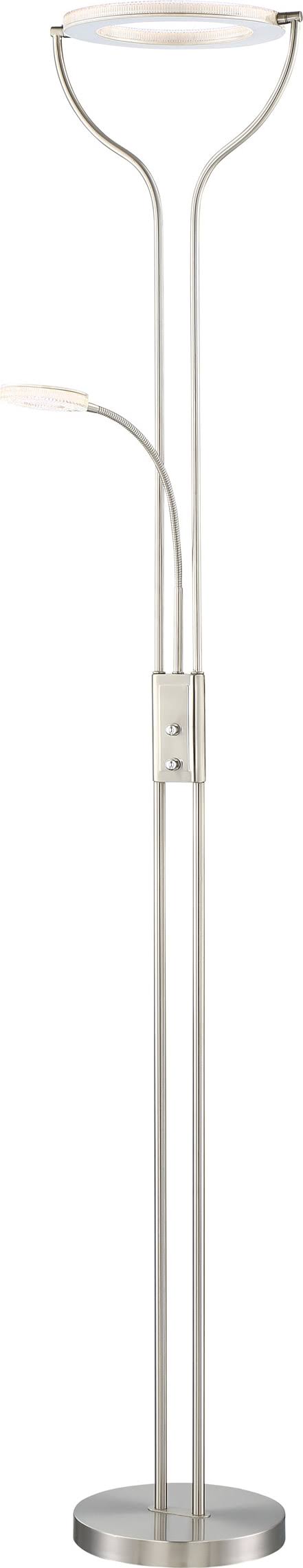 Brushed Nickel LED Torchiere Lamp W8070