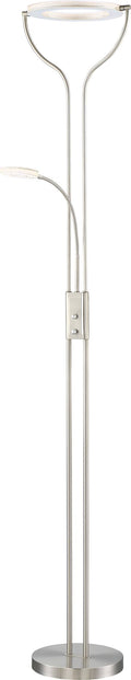 Brushed Nickel LED Torchiere Lamp W8070