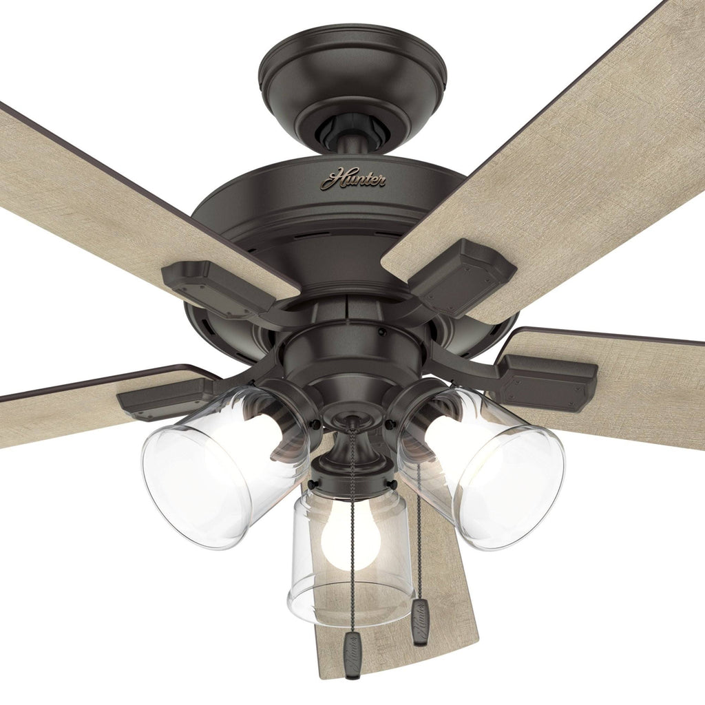 Fresh White Ceiling Fan with Light N55375