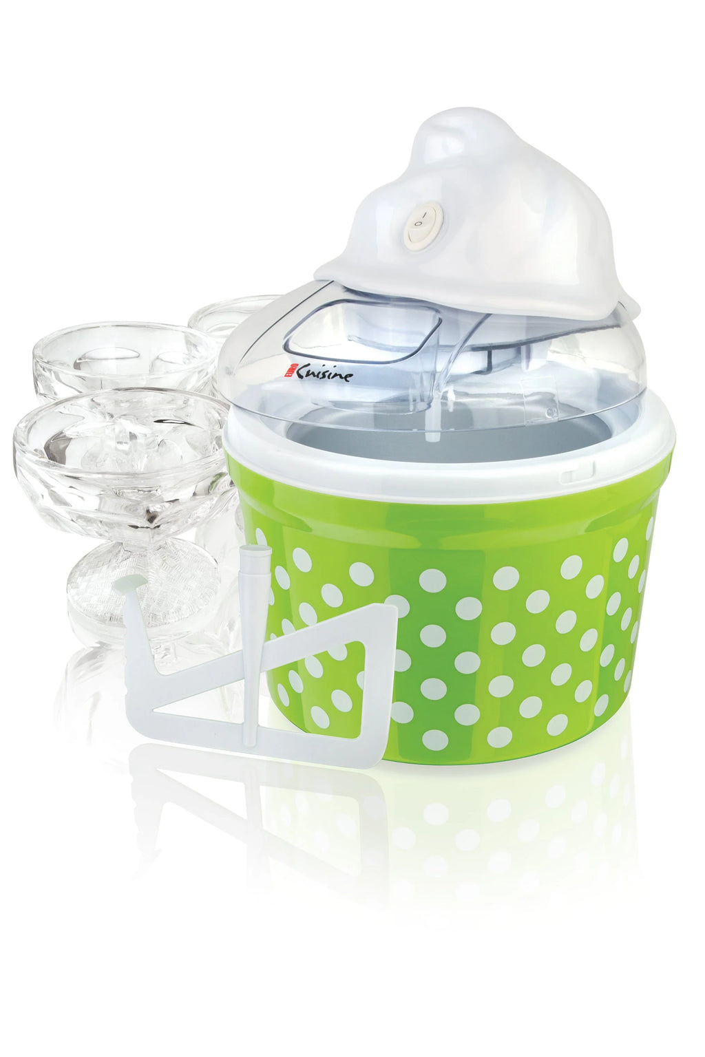 Automatic Ice Cream, Sorbet & Frozen Yogurt Maker with 4 Glass Cups W870