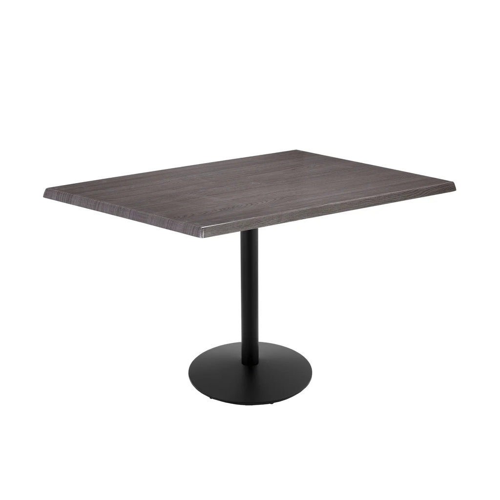 Black Round Base Rectangle Table T487