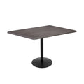 Black Round Base Rectangle Table T487