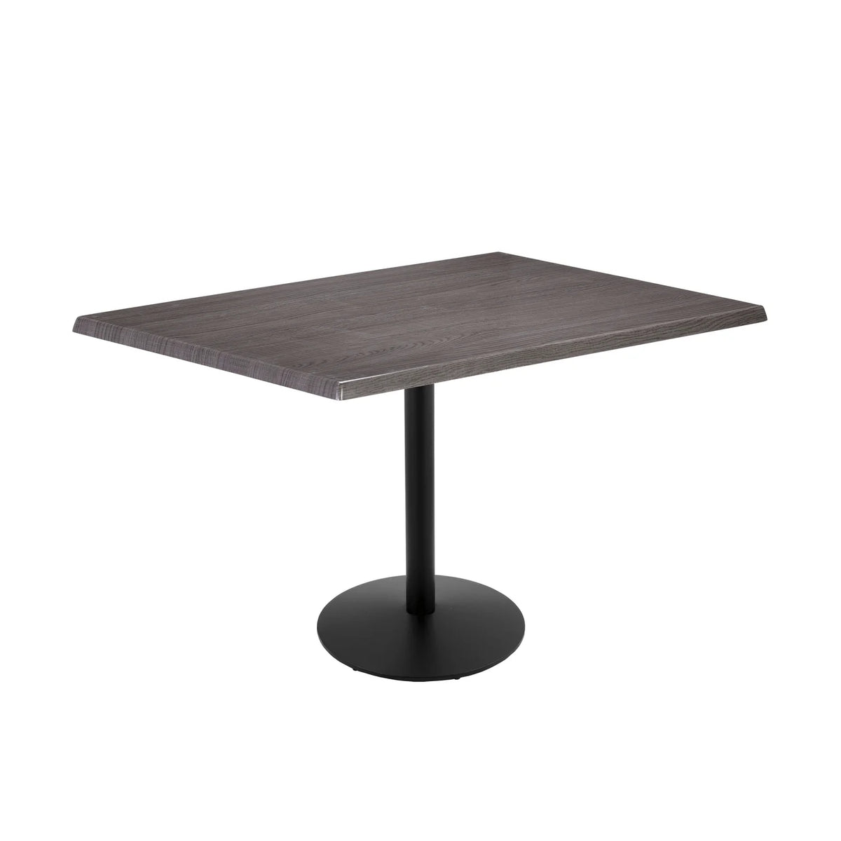 Black Round Base Rectangle Table T487