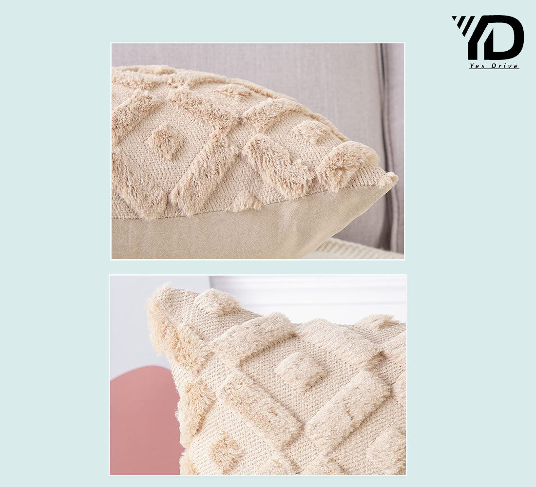 Set of 2 Soft Plush Velvet Decorative Throw Pillow Covers Square Cushion Case A795