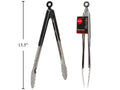 12L Stainless Steel Tongs with Rubber Cushion & Pull-lock A561178