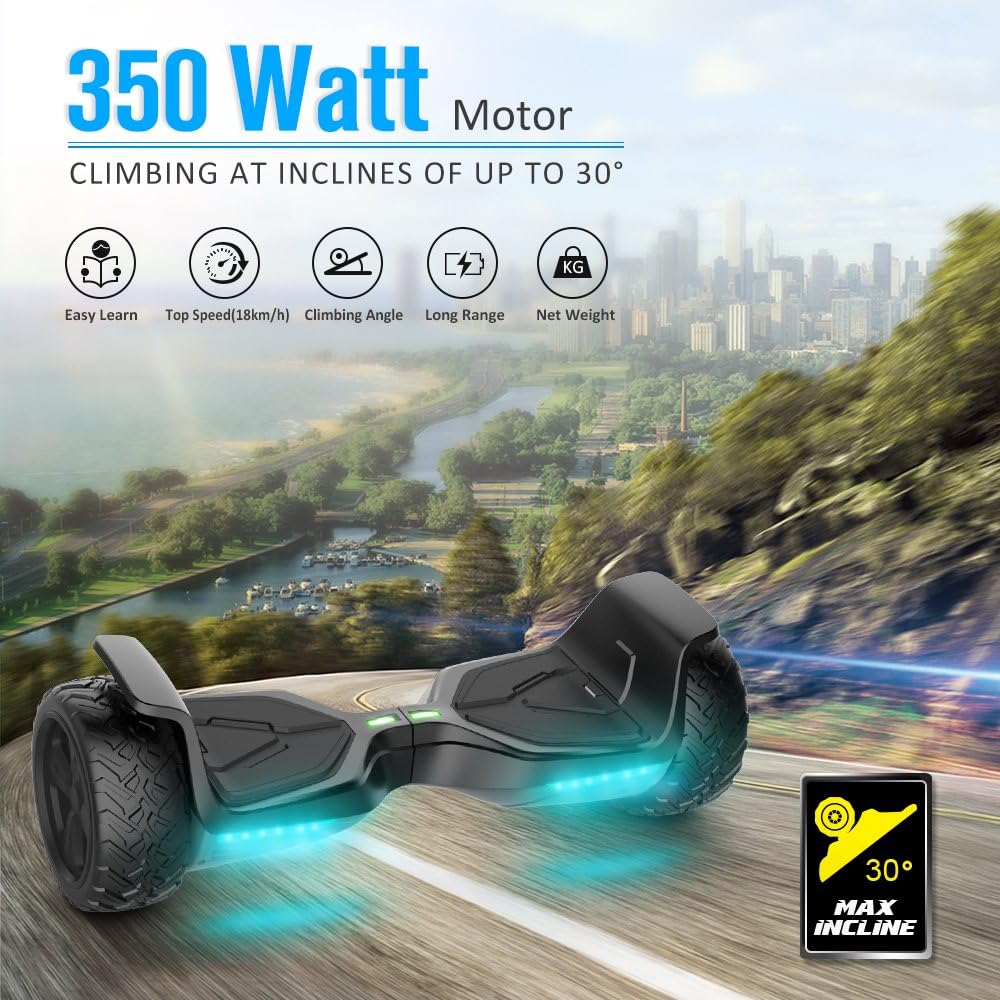 All Terrain Self-Balancing Scooter with Bluetooth Speaker and LED Lights V2887